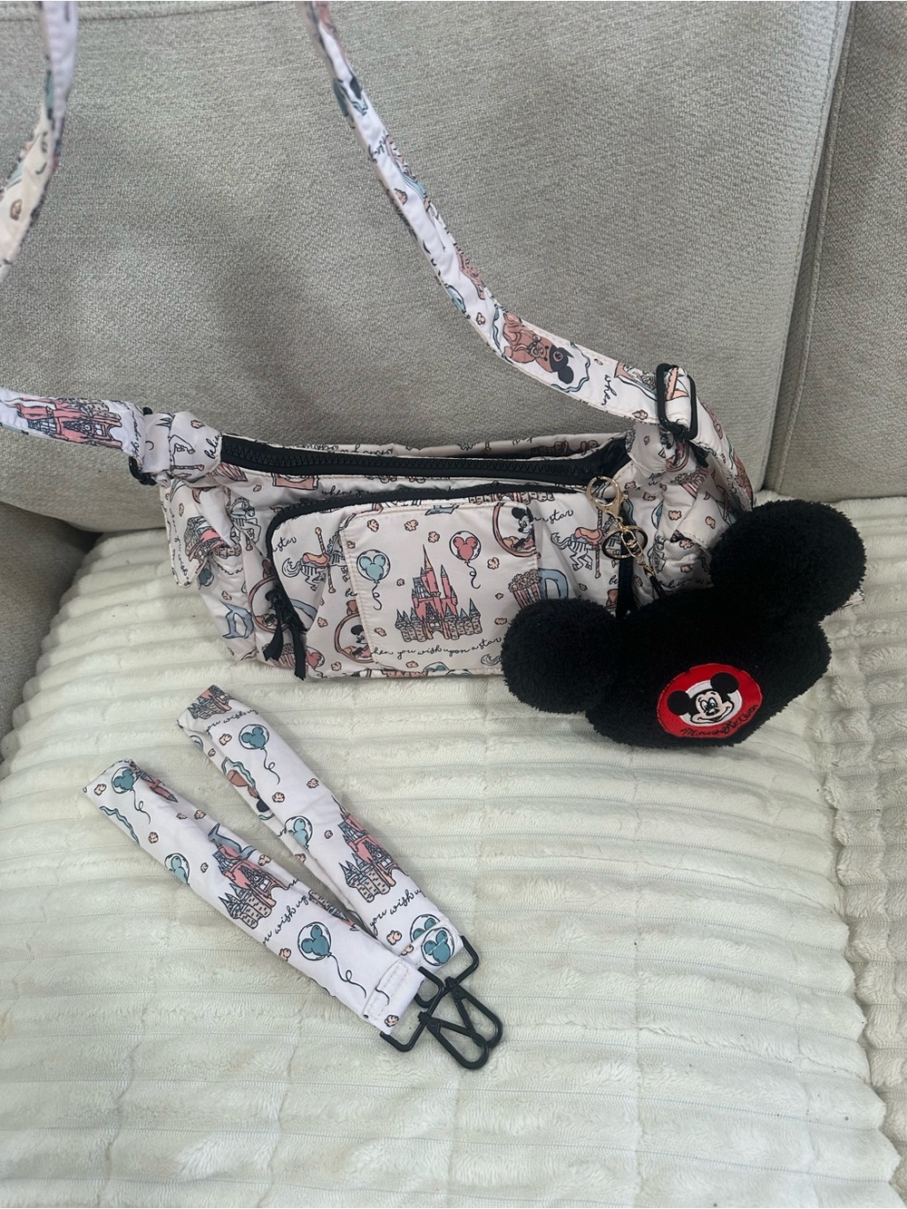 Disney-Inspired Stroller Caddy | Crossbody Purse | Mickey Hat Charm